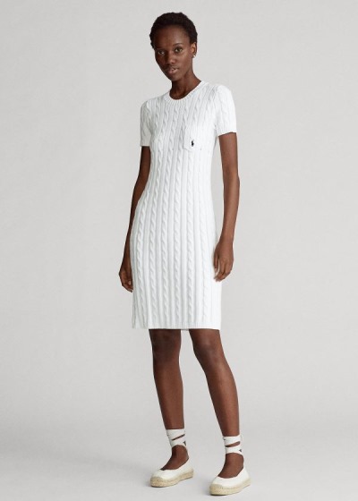 Women's Polo Ralph Lauren Cotton Short-Sleeve Dresses | 158047TVC